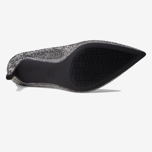 Michael Kors Alina Flex Rhinestone Pumps Black Sparkle 3 inch Heels 8M Like New - Picture 3 of 5